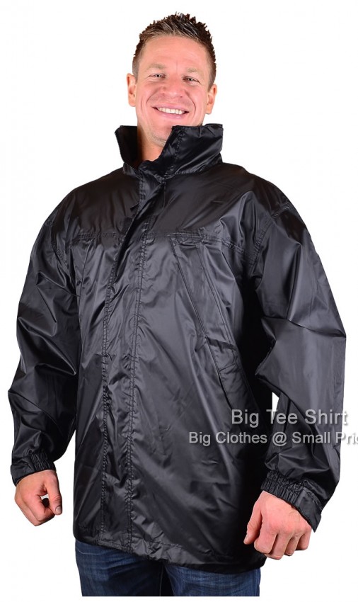 Black Espionage Maccy Foldaway Waterproof Jacket