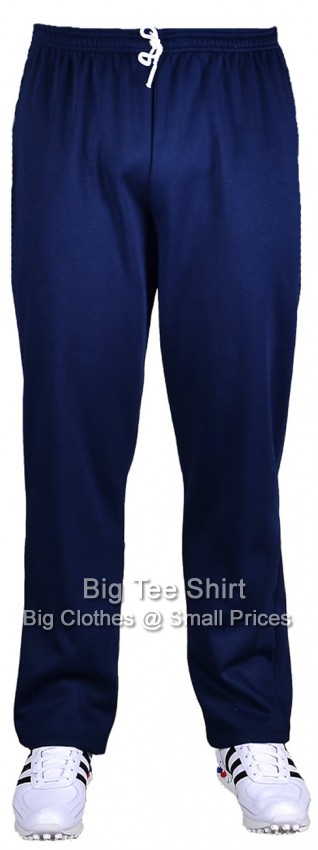 Navy Blue Big Tee Shirt Joggers (Straight Leg)