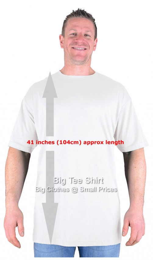 White Big Tee Shirt Long Tall T Shirt/Nightshirt