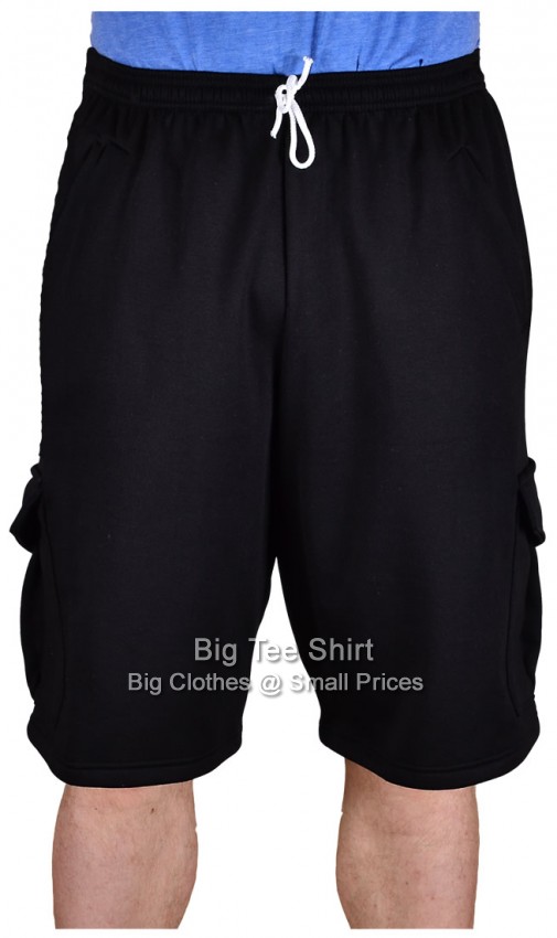 Black Big Tee Shirt Glenn Cargo Style Shorts