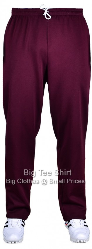 Burgundy Big Tee Shirt Joggers (Straight Leg)