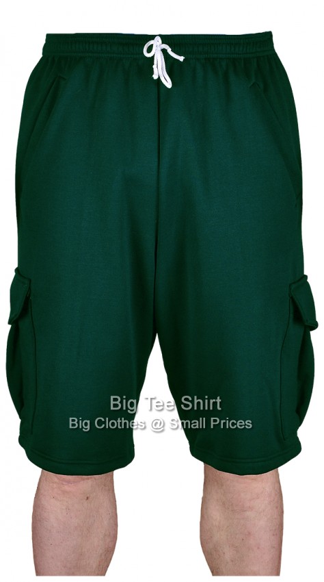 Bottle Green Big Tee Shirt Glenn Cargo Style Shorts