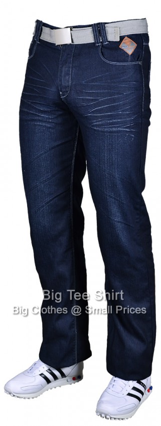 Mid Blue Kam Eton 32 Inch Inside Leg Jeans (KBS-Eton) Size 42 to 60
