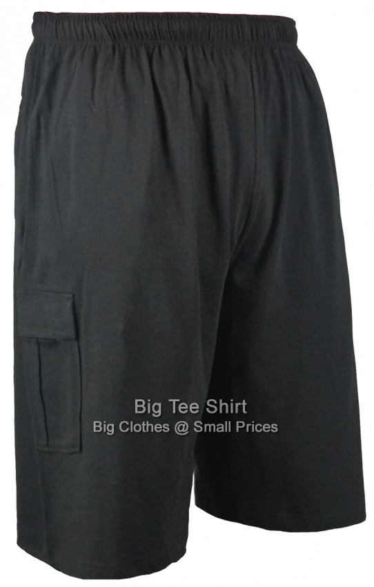 Black Big Tee Shirt Prowking Baggy Cargo Shorts