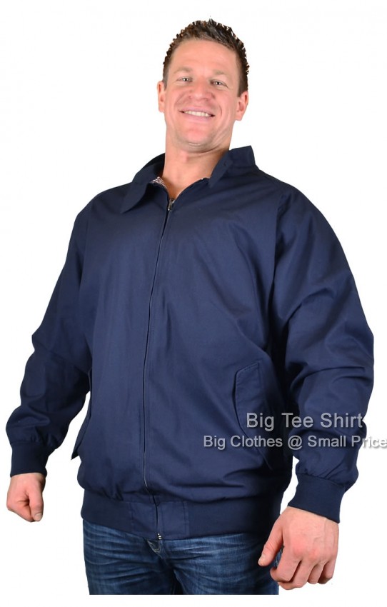 Navy Blue Kam Hove Harrington Style Jacket