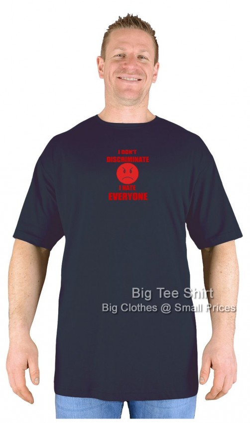 Black Big Tee Shirt Hate Everyone T-Shirt