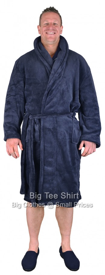 Navy Blue Espionage Garner Ultrasoft Dressing Gown