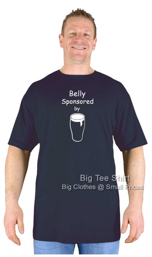 Black Big Tee Shirt Belly Sponsor T-Shirt 