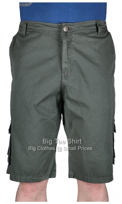 Khaki Kam Fisher Twill Cargo Shorts