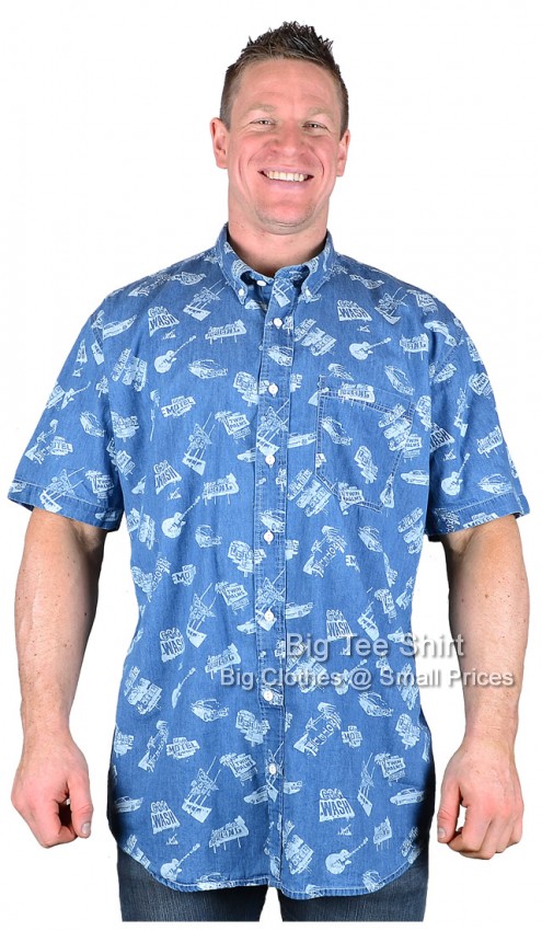 Blue Espionage Lynot Short Sleeve Shirt