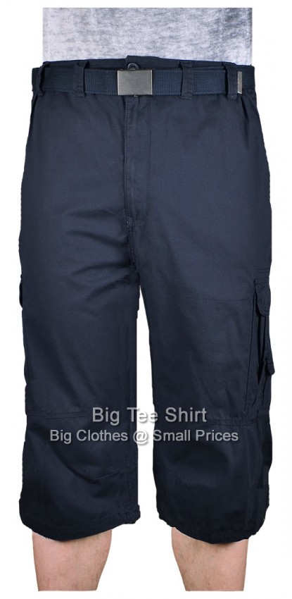Navy Blue Metaphor Dylan Longer Length Shorts