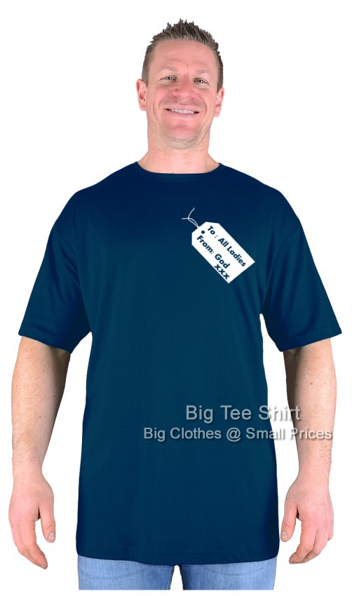 Navy Blue Big Tee Shirt Gods Gift T-Shirt