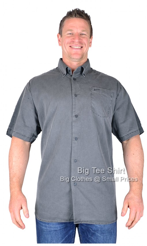 Charcoal Grey Kam Justice Short Sleeve Shirt