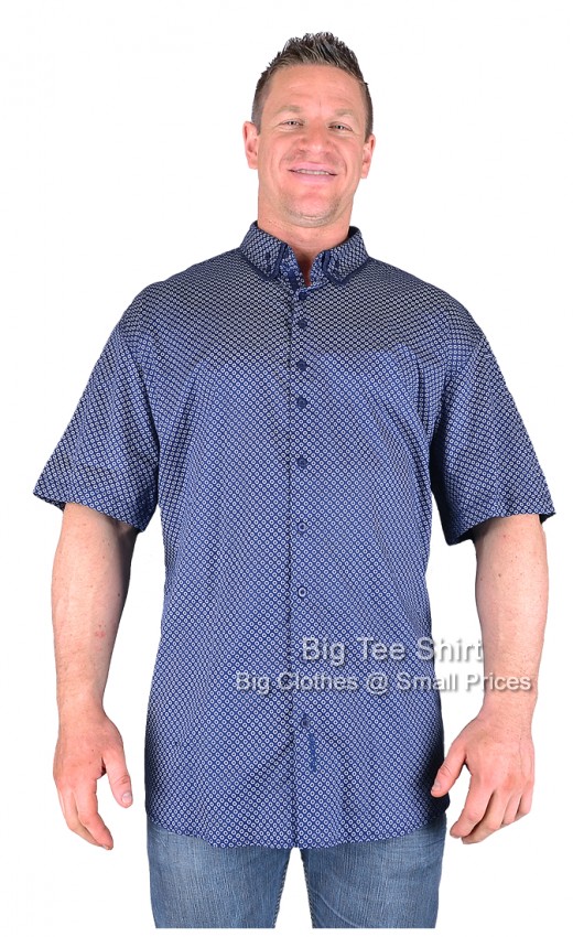 Navy Blue Subterfuge Deale Short Sleeve Shirt.