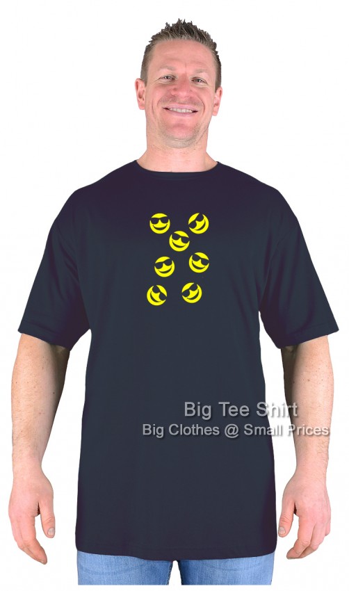 Black Big Tee Shirt Smiley in Shades T-Shirt