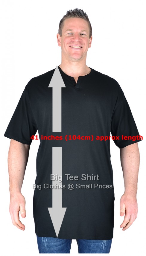 Black Big Tee Shirt Tom Notch Neck T-Shirt