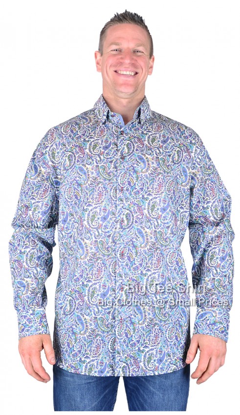 Multi Lizard King Claston Paisley Style Long Sleeve Shirt