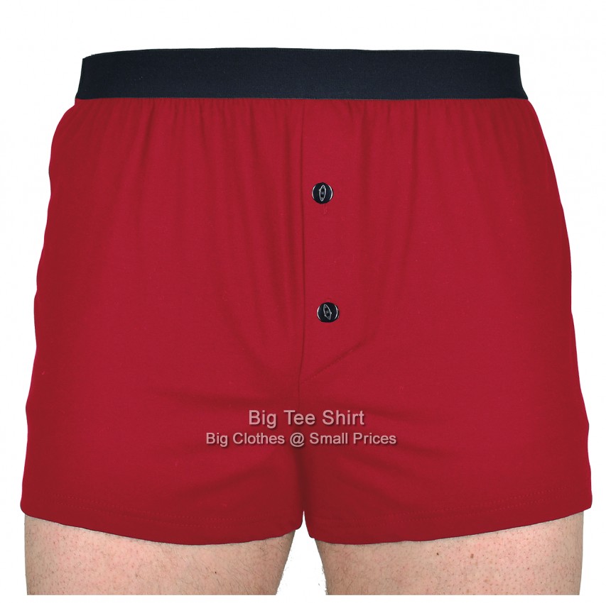 Red Big Tee Shirt Stretch Boxers