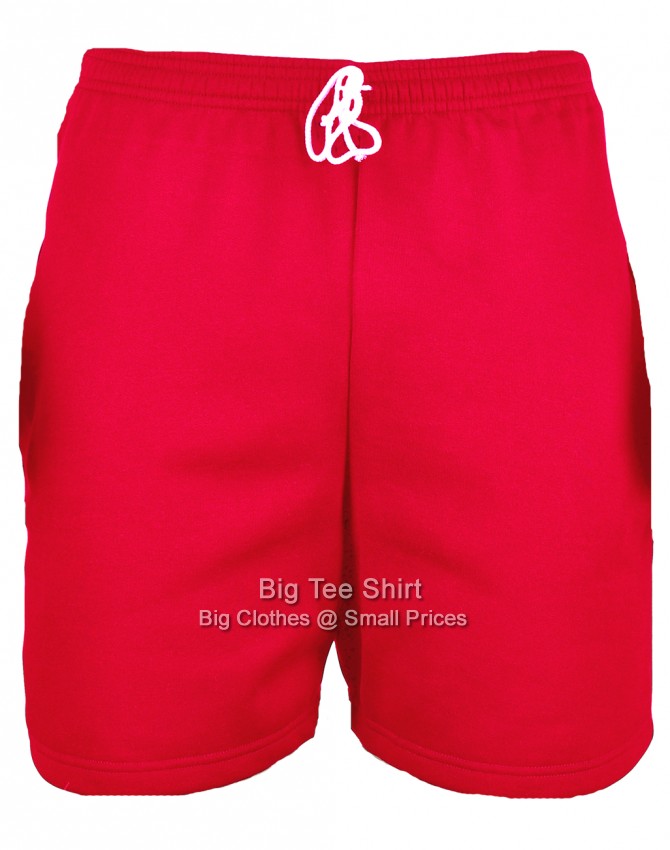 Red Big Tee Shirt Plain Shorts