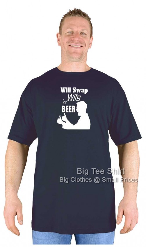 Black Big Tee Shirt Beer Swap T-Shirt