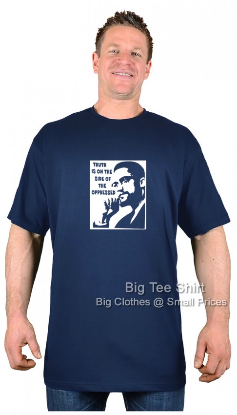 Navy Blue Big Tee Shirt Malcolm X T-Shirt