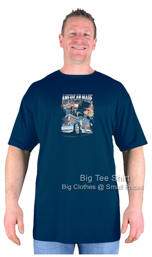 Navy Blue Big Tee Shirt American Rig T-Shirt
