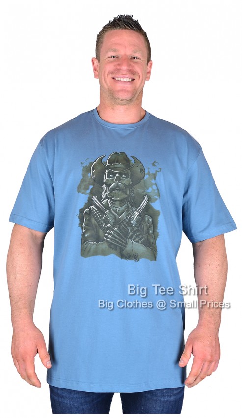 Soft Blue Big Tee Shirt Smokin Guns T-Shirt