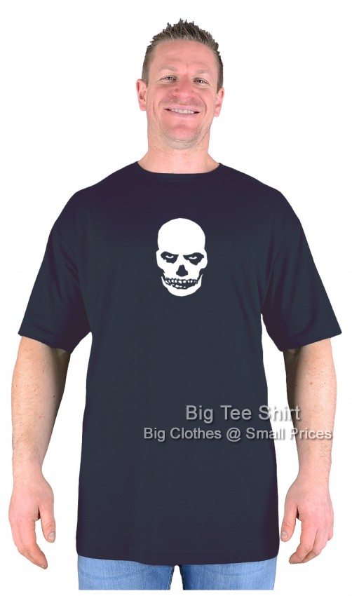 Black Big Tee Shirt Zombie Skull T-Shirt