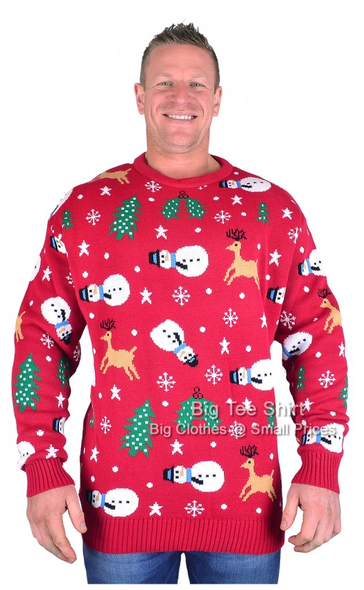 Red Brooklyn Robin Christmas Jumpers