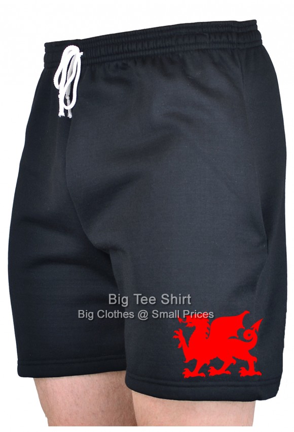Wales Black Big Tee Shirt Nation Shorts
