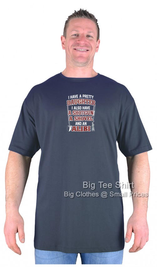 Charcoal Grey  Big Tee Shirt Alibi T-Shirt 