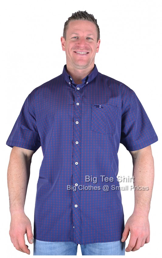 Navy Blue Three Before Eight Casino Short Sleeve Shirt