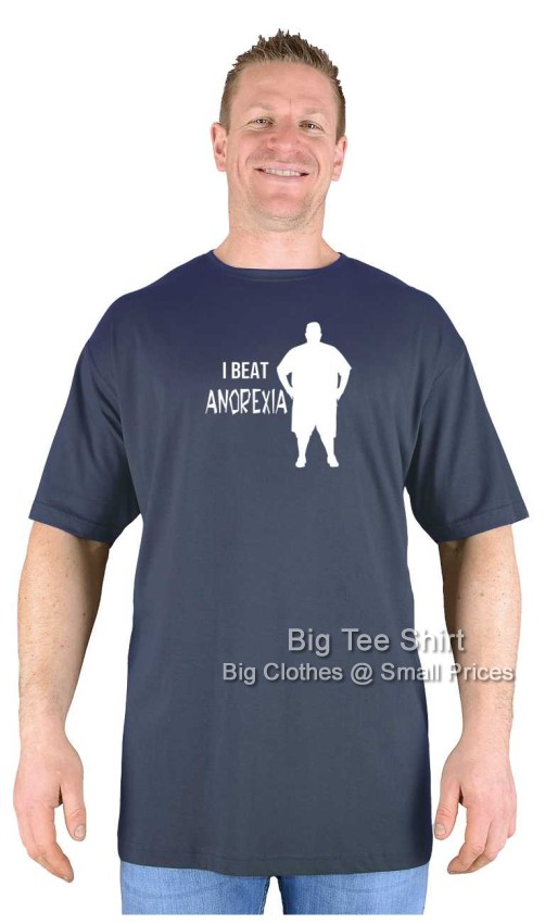 Charcoal Grey Big Tee Shirt I Beat Anorexia T-Shirt
