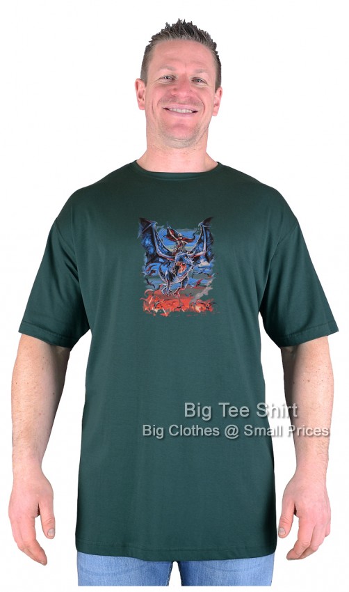 Bottle Green Big Tee Shirt Wings of Terror T-Shirt