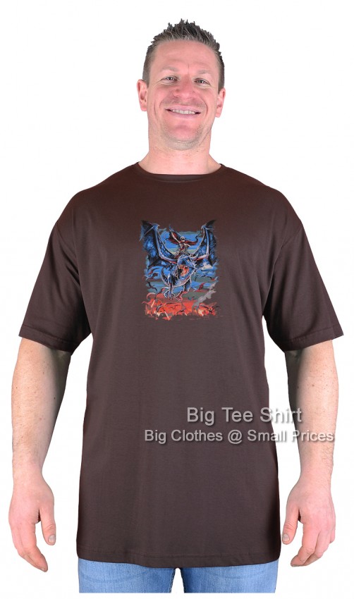 Chocolate Brown Big Tee Shirt Wings of Terror T-Shirt