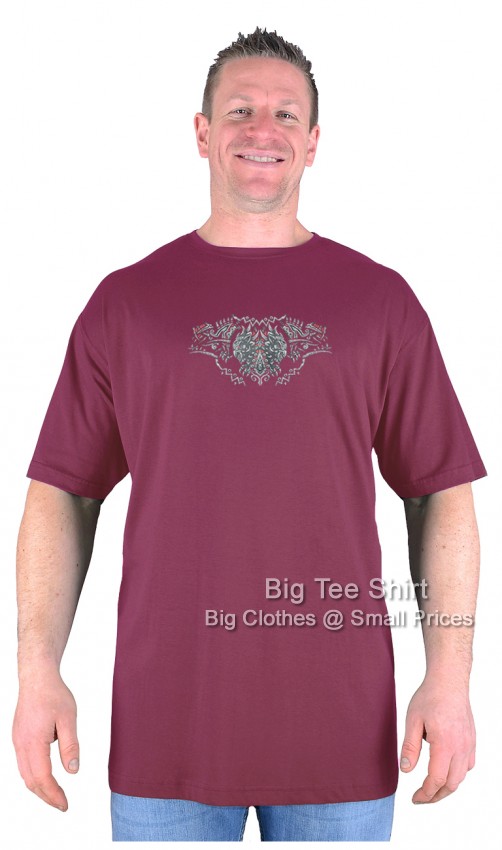 Wine Red Big Tee Shirt Sinner T-Shirt