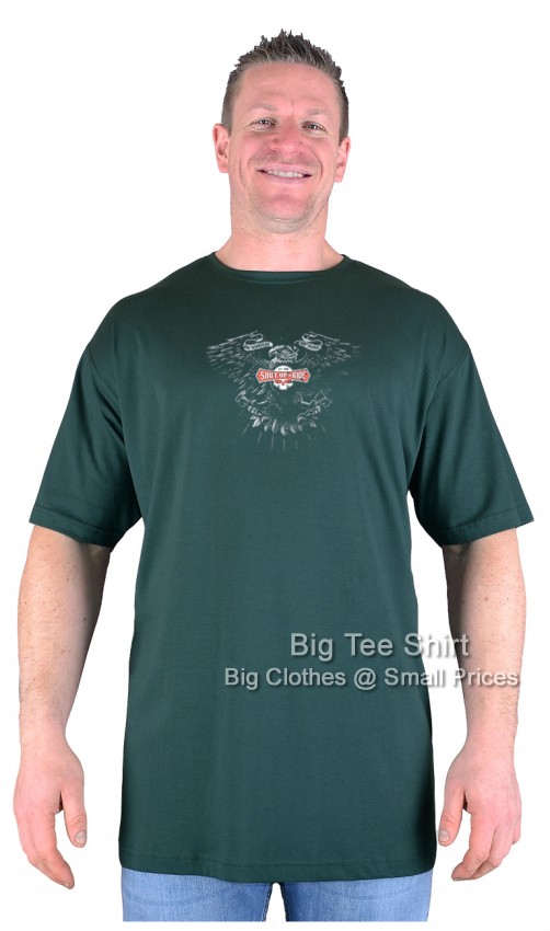Bottle Green Big Tee Shirt Keep Quiet And Ride Biker T-Shirt