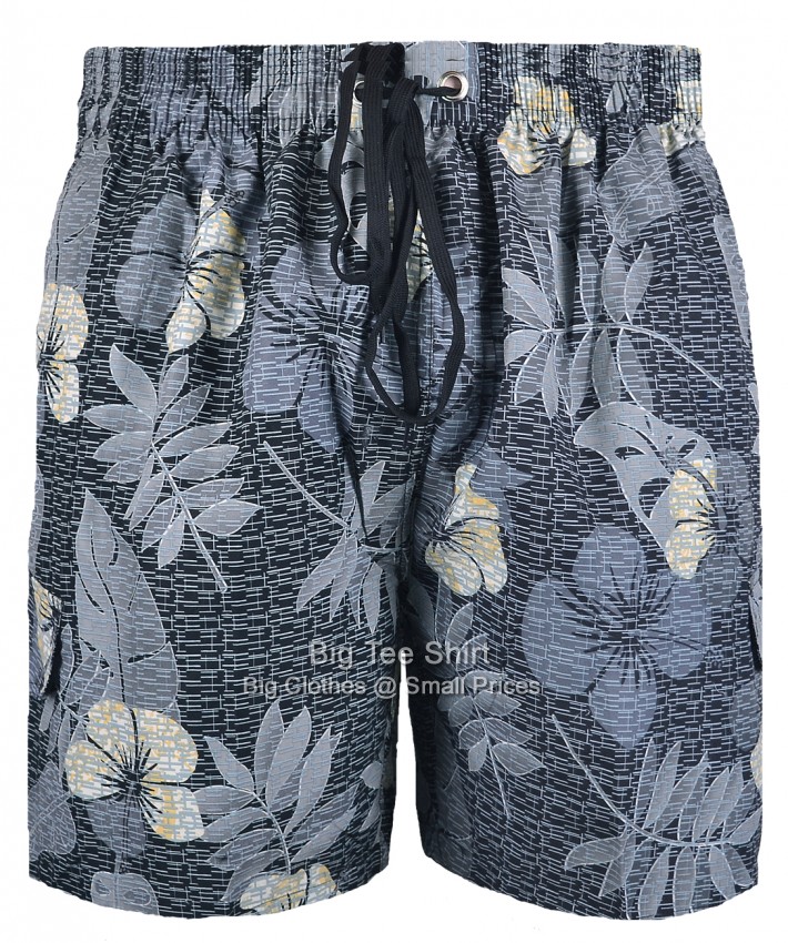 Black Brooklyn Calla Floral Swim Shorts