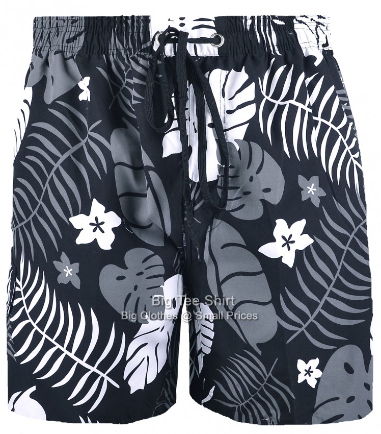 Black Brooklyn Kiwi Floral Swim Shorts