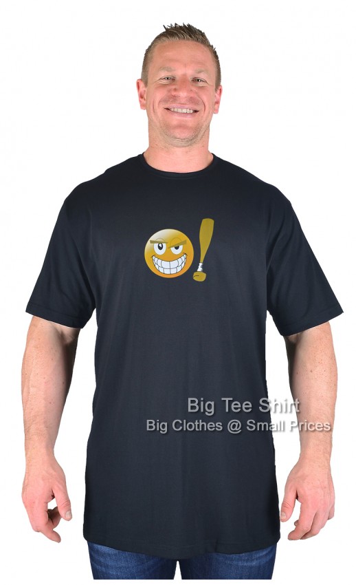 Black Big Tee Shirt Nasty Smiley T-Shirt