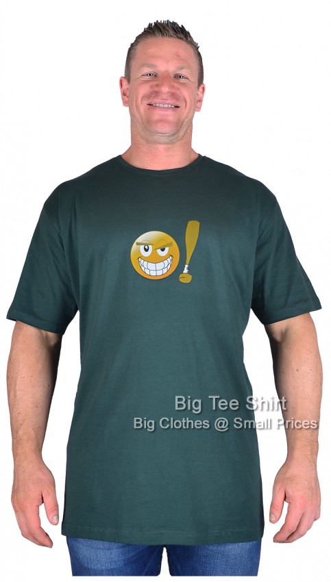 Bottle Green Big Tee Shirt Nasty Smiley T-Shirt