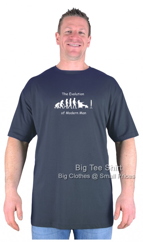 Charcoal Grey Big Tee Shirt Evolution T-Shirt 