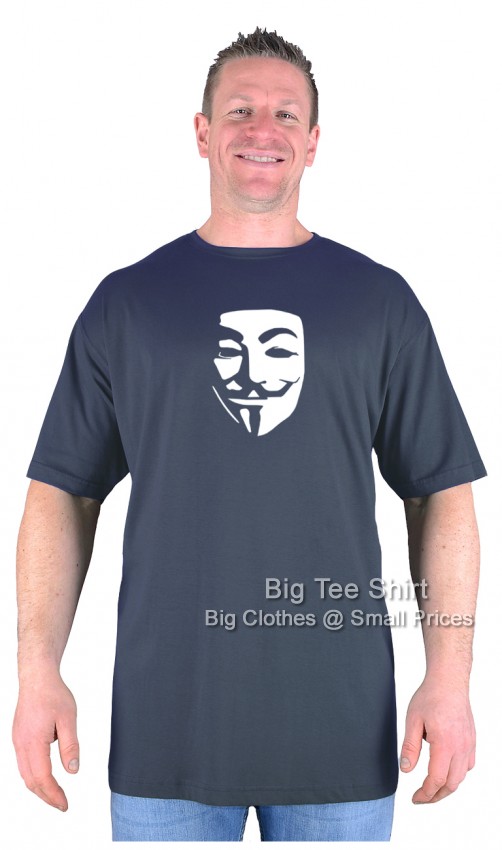 Charcoal Grey Big Tee Shirt Mask T-Shirt 