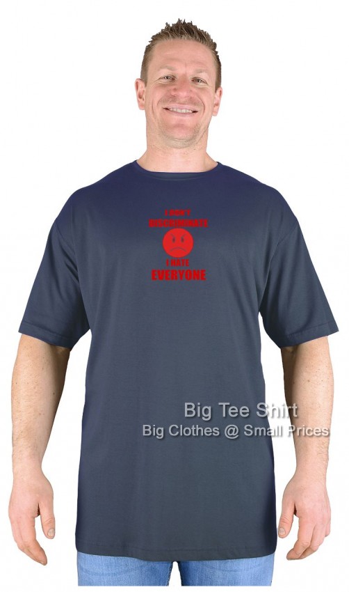 Charcoal Grey Big Tee Shirt Hate Everyone T-Shirt