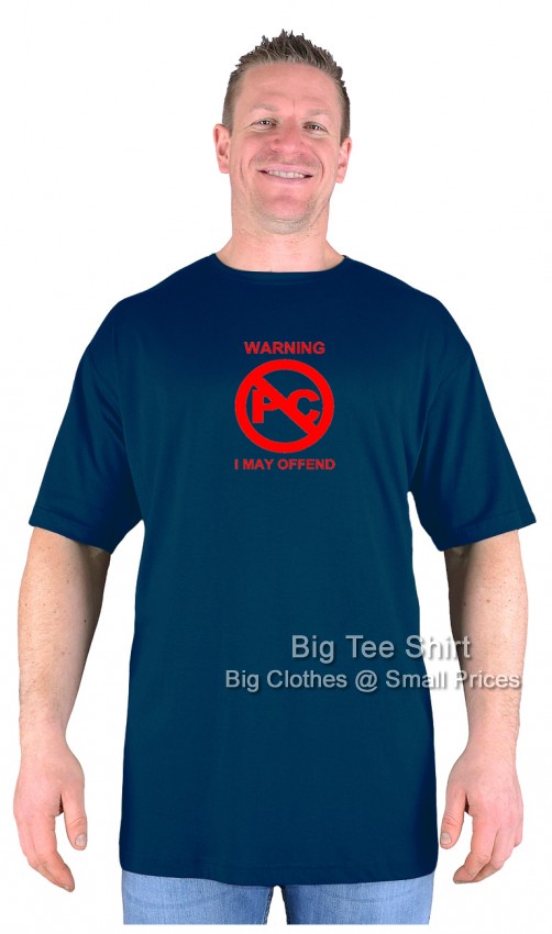 Navy Blue Big Tee Shirt Not PC T-Shirt