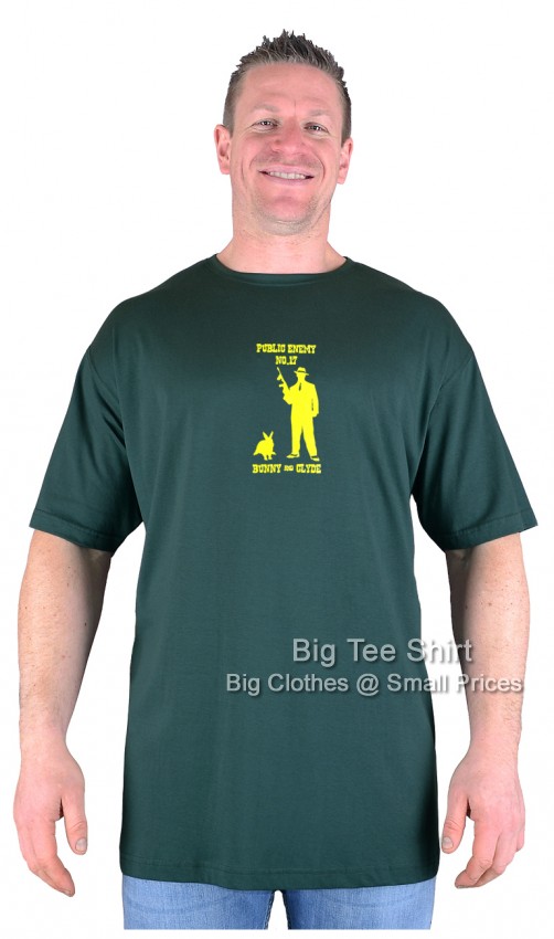 Bottle Green Big Tee Shirt Bunny and Clyde T-Shirt  