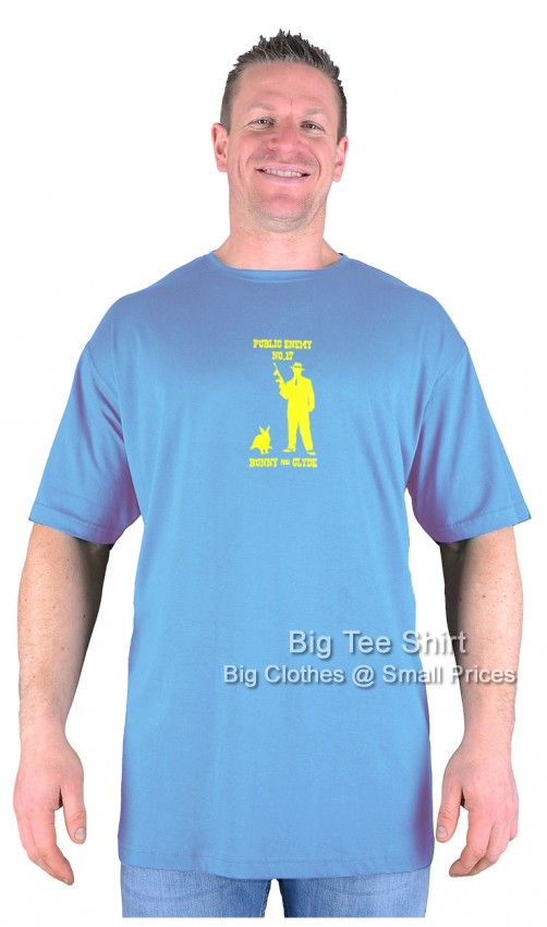 Soft Blue Big Tee Shirt Bunny and Clyde T-Shirt  