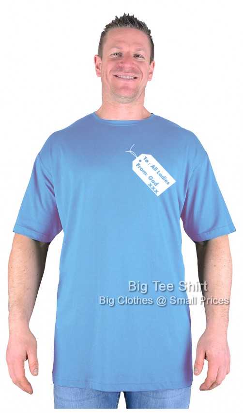 Soft Blue Big Tee Shirt Gods Gift T-Shirt