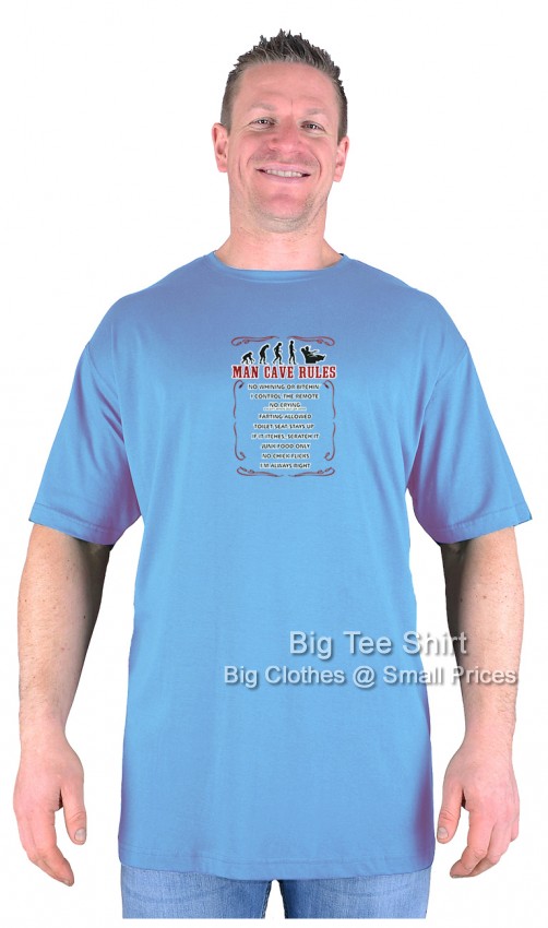 Soft Blue Big Tee Shirt My Rules T-Shirt