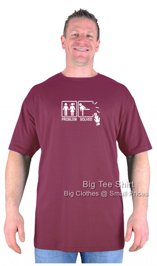 Wine Red Big Tee Shirt Solving Problems T-Shirt